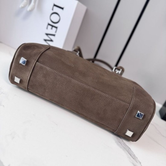 AAA Replica Loewe Amazona 31 Grained Nubuck Shoulder Bag Brown 1:1 Replica Loewe Amazona 31 Grained Nubuck Shoulder Bag Brown Knockoff