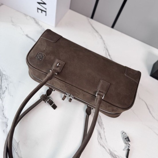 AAA Replica Loewe Amazona 31 Grained Nubuck Shoulder Bag Brown 1:1 Replica Loewe Amazona 31 Grained Nubuck Shoulder Bag Brown Knockoff