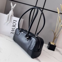 1:1 Replica Loewe Amazona 31 Grained Nubuck Shoulder Bag Black Knockoff