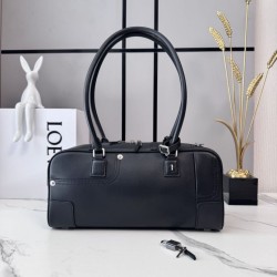 1:1 Replica Loewe Amazona 31 Grained Nubuck Shoulder Bag Black Knockoff