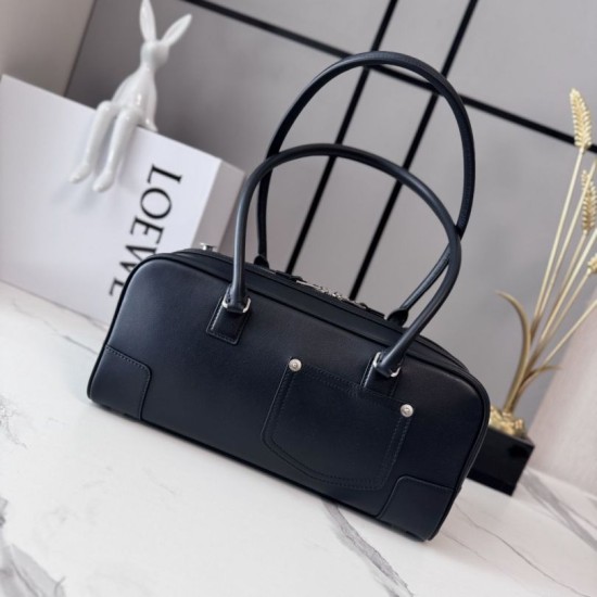 AAA Replica Loewe Amazona 31 Grained Nubuck Shoulder Bag Black 1:1 Replica Loewe Amazona 31 Grained Nubuck Shoulder Bag Black Knockoff