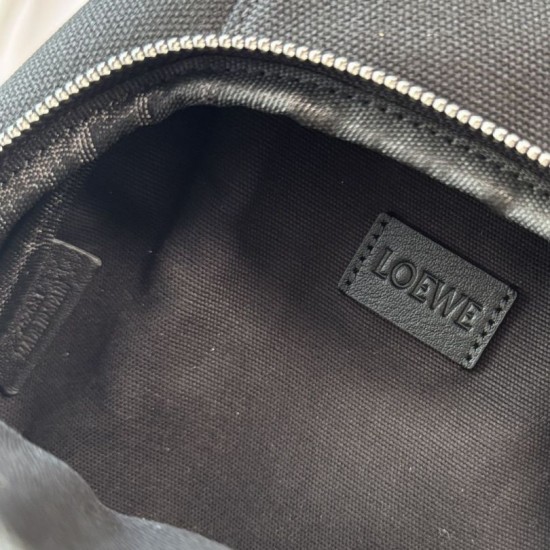 AAA Replica Loewe Flex Canvas and Suede Shoulder Bags Brown/Black 1:1 Replica Loewe Flex Canvas and Suede Shoulder Bags Brown/Black Knockoff