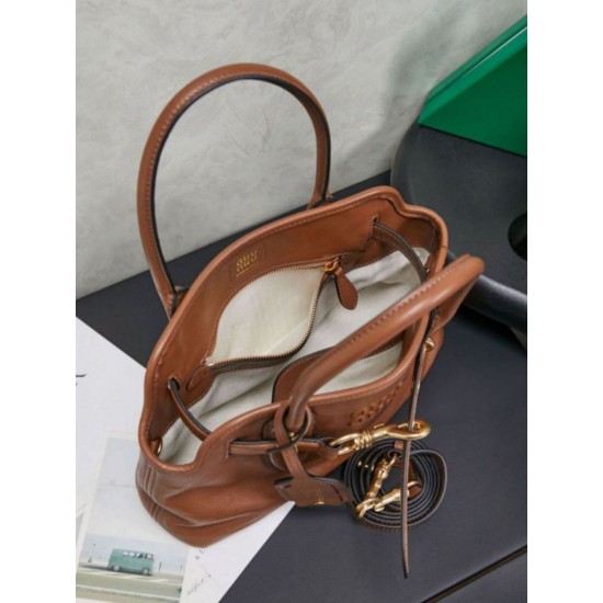 AAA Replica Miu Miu Adventure Leather Tote Bags Brown 5BA292 1:1 Replica Miu Miu Adventure Leather Tote Bags Brown 5BA292 Knockoff