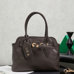 1:1 Replica Miu Miu Adventure Leather Tote Bag 5BA292 Coffee Knockoff
