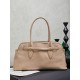 AAA Replica Miu Miu Adventure Nappa Tote Bag 5BG310 Cream 1:1 Replica Miu Miu Adventure Nappa Tote Bag 5BG310 Cream Knockoff