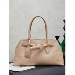 1:1 Replica Miu Miu Adventure Nappa Tote Bag 5BG310 Cream Knockoff