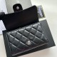 1:1 Replica Chanel Timeless/Classique Wallet Quilted Leather Black Knockoff