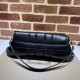 1:1 Replica Gucci Horsebit Chain Crossbody Bag GG Canvas 764255 Black Knockoff