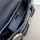 1:1 Replica Gucci Horsebit Chain Crossbody Bag GG Canvas 764255 Black Knockoff