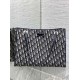 AAA Replica Dior Small/Large Dior Oblique Blue Jacquard Shopping Bag 1:1 Replica Dior Small/Large Dior Oblique Blue Jacquard Shopping Bag Knockoff