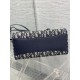 AAA Replica Dior Small/Large Dior Oblique Blue Jacquard Shopping Bag 1:1 Replica Dior Small/Large Dior Oblique Blue Jacquard Shopping Bag Knockoff