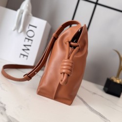 AAA Replica Loewe Flamenco Drawstring Clutch Bag in Brown 1:1 Replica Loewe Flamenco Drawstring Clutch Bag in Brown Knockoff
