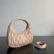 1:1 Replica Miu Miu Wander Matelasse Mini/Small Hobo Bag in Beige Knockoff