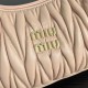 1:1 Replica Miu Miu Wander Matelasse Mini/Small Hobo Bag in Beige Knockoff