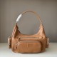1:1 Replica Miu Miu Pocket Nappa 5BC189 Crossbody Bag in Caramel Knockoff