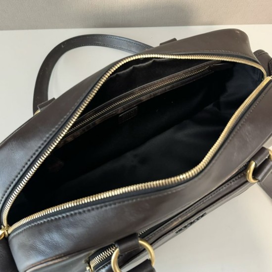 1:1 Replica Miu Miu Pocket shoulder bags with top handle Coffee Knockoff