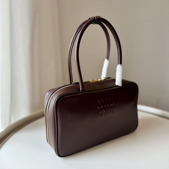 1:1 Replica Miu Miu Beau handbag 5BB172 Maroon Knockoff