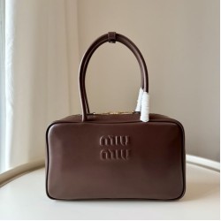 1:1 Replica Miu Miu Beau handbag 5BB172 Maroon Knockoff