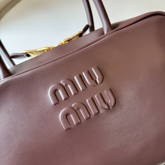 1:1 Replica Miu Miu Beau handbag 5BB172 Maroon Knockoff