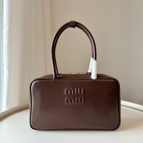 1:1 Replica Miu Miu Beau handbag 5BB172 Maroon Knockoff