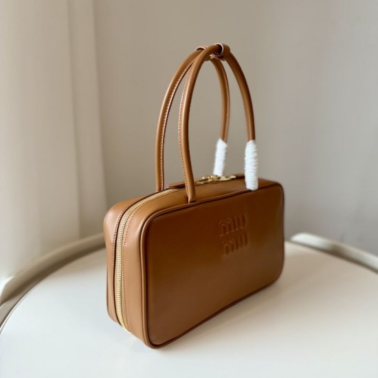 1:1 Replica Miu Miu Beau handbag 5BB172 Brown Knockoff