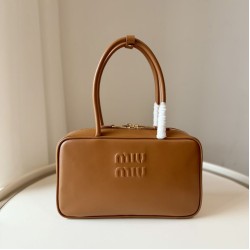 1:1 Replica Miu Miu Beau handbag 5BB172 Brown Knockoff