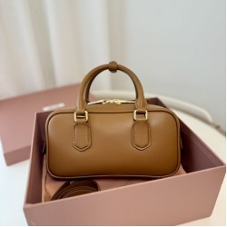1:1 Replica Miu Miu Arcadie handbag 5BB142 Brown Knockoff