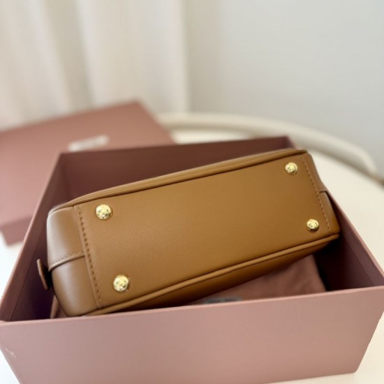 AAA Replica Miu Miu Arcadie handbag 5BB142 Brown 1:1 Replica Miu Miu Arcadie handbag 5BB142 Brown Knockoff