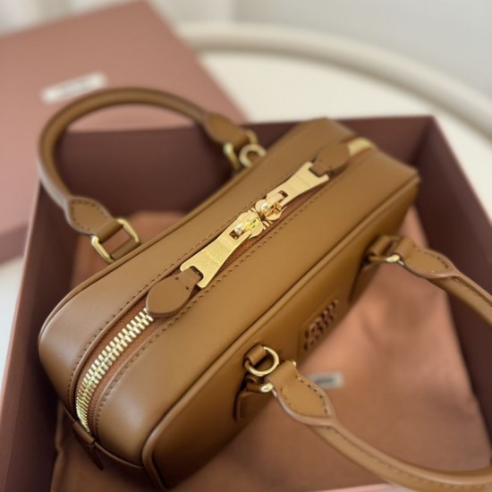 AAA Replica Miu Miu Arcadie handbag 5BB142 Brown 1:1 Replica Miu Miu Arcadie handbag 5BB142 Brown Knockoff