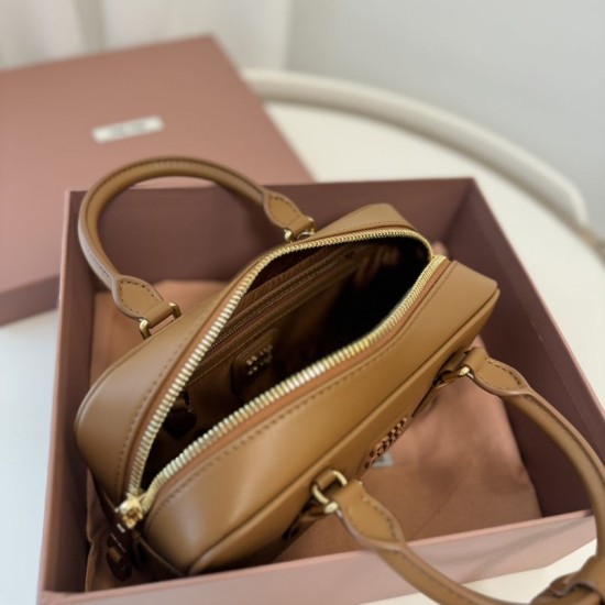 AAA Replica Miu Miu Arcadie handbag 5BB142 Brown 1:1 Replica Miu Miu Arcadie handbag 5BB142 Brown Knockoff