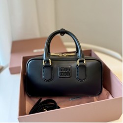 1:1 Replica Miu Miu Arcadie handbag 5BB142 Black Knockoff