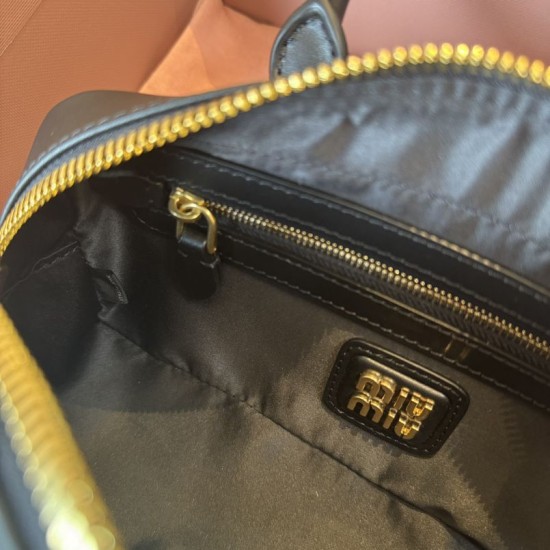 AAA Replica Miu Miu Arcadie handbag 5BB142 Black 1:1 Replica Miu Miu Arcadie handbag 5BB142 Black Knockoff
