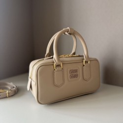 1:1 Replica Miu Miu Arcadie handbag 5BB142 Beige Knockoff