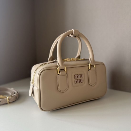 AAA Replica Miu Miu Arcadie handbag 5BB142 Beige 1:1 Replica Miu Miu Arcadie handbag 5BB142 Beige Knockoff