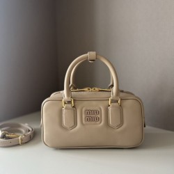 1:1 Replica Miu Miu Arcadie handbag 5BB142 Beige Knockoff