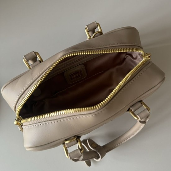 AAA Replica Miu Miu Arcadie handbag 5BB142 Beige 1:1 Replica Miu Miu Arcadie handbag 5BB142 Beige Knockoff