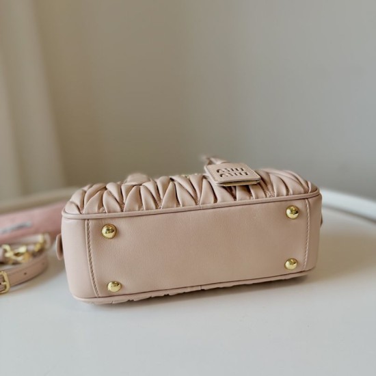 AAA Replica Miu Miu Arcadie Matelassé Nappa handbag 5BB142 Brown 1:1 Replica Miu Miu Arcadie Matelassé Nappa handbag 5BB142 Brown Knockoff
