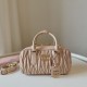 AAA Replica Miu Miu Arcadie Matelassé Nappa handbag 5BB142 Brown 1:1 Replica Miu Miu Arcadie Matelassé Nappa handbag 5BB142 Brown Knockoff