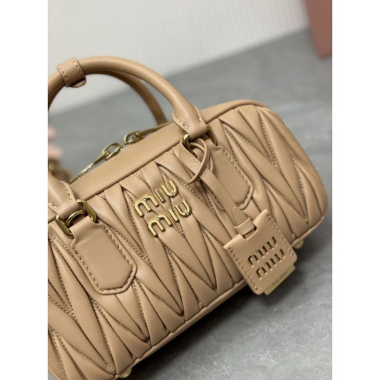 AAA Replica Miu Miu Arcadie Matelassé Nappa handbag 5BB142 brown 1:1 Replica Miu Miu Arcadie Matelassé Nappa handbag 5BB142 brown Knockoff