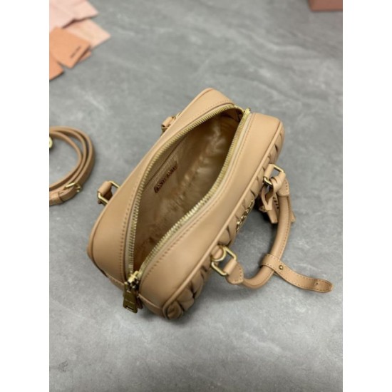 AAA Replica Miu Miu Arcadie Matelassé Nappa handbag 5BB142 brown 1:1 Replica Miu Miu Arcadie Matelassé Nappa handbag 5BB142 brown Knockoff