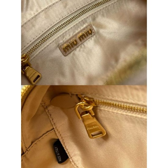 AAA Replica Miu Miu Arcadie Matelassé Nappa handbag 5BB142 brown 1:1 Replica Miu Miu Arcadie Matelassé Nappa handbag 5BB142 brown Knockoff