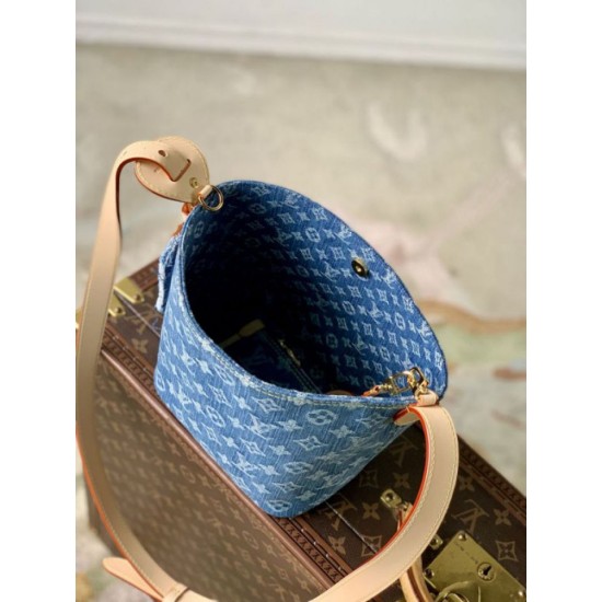 AAA Replica Louis Vuitton All In BB Denim Bucket Bag M28107 1:1 Replica Louis Vuitton All In BB Denim Bucket Bag M28107 Knockoff