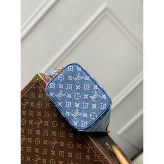 AAA Replica Louis Vuitton All In BB Denim Bucket Bag M28107 1:1 Replica Louis Vuitton All In BB Denim Bucket Bag M28107 Knockoff