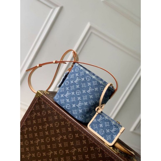 AAA Replica Louis Vuitton All In BB Denim Bucket Bag M28107 1:1 Replica Louis Vuitton All In BB Denim Bucket Bag M28107 Knockoff