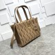 AAA Replica Miu Miu tote bag in brown quilted nappa leather 1:1 Replica Miu Miu tote bag in brown quilted nappa leather Knockoff