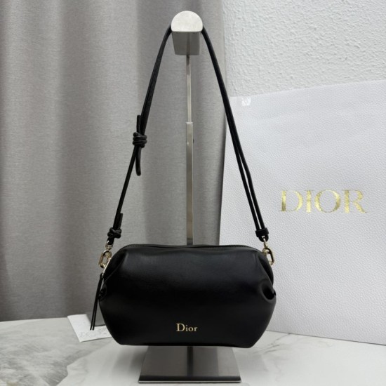AAA Replica Dior Bow shoulder bag in black 1:1 Replica Dior Bow shoulder bag in black Knockoff