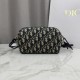 1:1 Replica Dior Bow clutch bag in jacquard Oblique with blue motif Knockoff