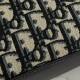 1:1 Replica Dior Bow clutch bag in jacquard Oblique with blue motif Knockoff