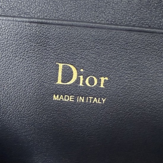 1:1 Replica Dior Bow clutch bag in jacquard Oblique with blue motif Knockoff