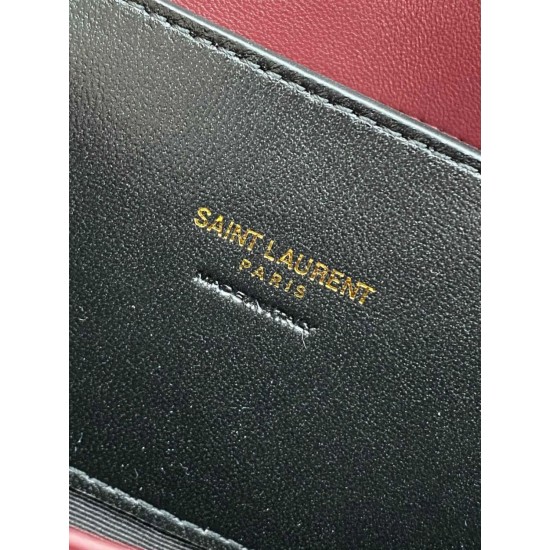 1:1 Replica YSL Saint Laurent Loulou mini shoulder bag in burgundy Knockoff